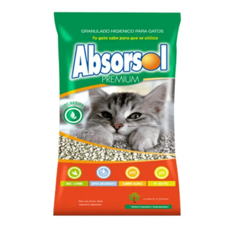 Absorsol Piedras Sanitarias, piedras y arena sanitaria, en el petshop Mecohue de Wilde