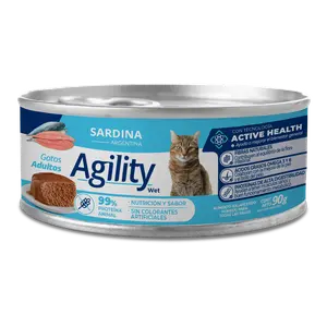 Agility Cats Sardina, alimento húmedo (latas y pouch), en el petshop Mecohue de Wilde
