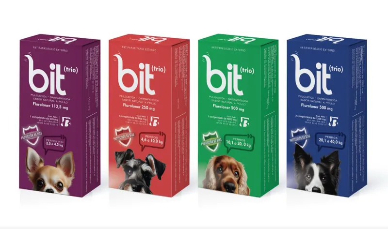 Bit Trio, antiparasitarios externos, en el petshop Mecohue de Wilde