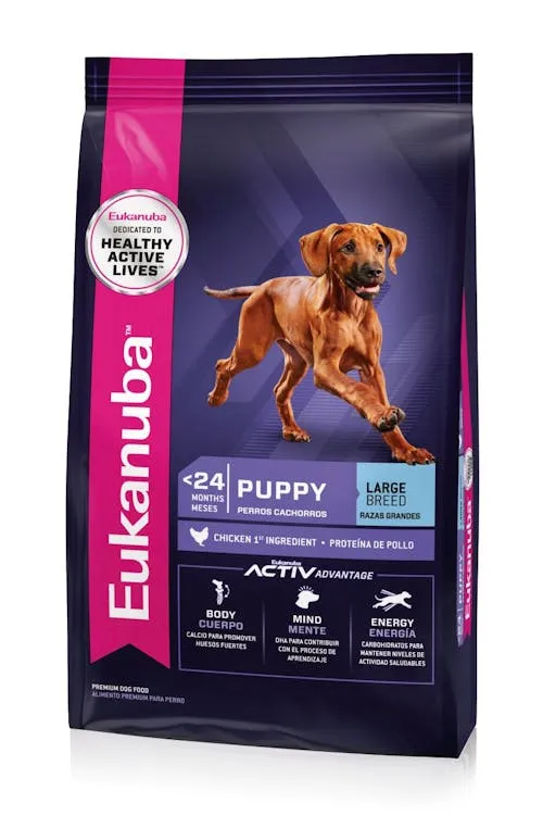 Eukanuba Cachorro Razas Grandes, alimento balanceado, en el petshop Mecohue de Wilde