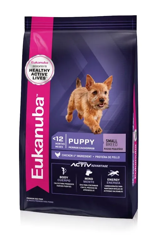Eukanuba Cachorro Razas Pequeñas, alimento balanceado, en el petshop Mecohue de Wilde