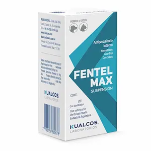 Fentel Max suspensión, antiparasitarios internos, en el petshop Mecohue de Wilde