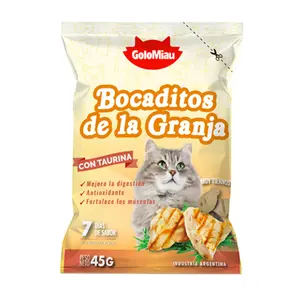 Golomiau Bocaditos de Granja, golosinas y snacks, en el petshop Mecohue de Wilde