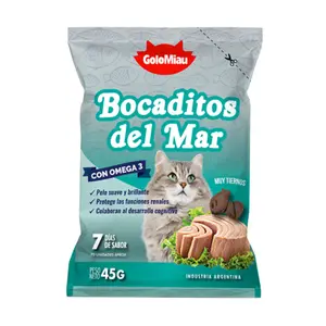 Golomiau Bocaditos de Mar, golosinas y snacks, en el petshop Mecohue de Wilde