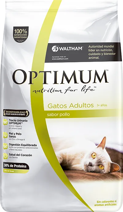 Optimum Gato Adulto, alimento balanceado, en el petshop Mecohue de Wilde