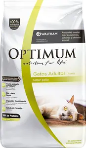 Optimum Gato Adulto, alimento balanceado, en el petshop Mecohue de Wilde