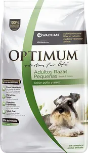 Optimum Perro Adulto Razas Pequeñas, alimento balanceado, en el petshop Mecohue de Wilde