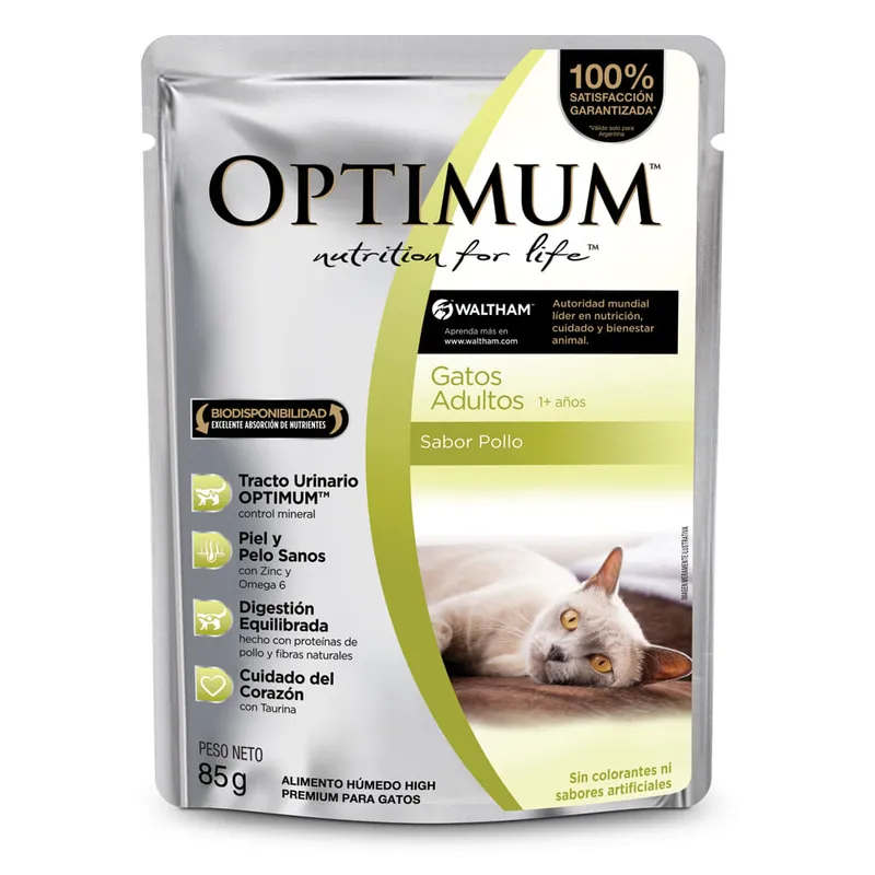 Optimum Pouch, alimento húmedo (latas y pouch), en el petshop Mecohue de Wilde