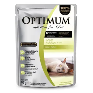 Optimum Pouch, alimento húmedo (latas y pouch), en el petshop Mecohue de Wilde