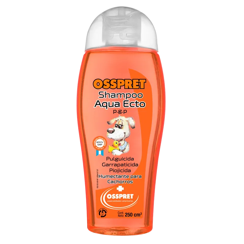 Osspret Shampoo Acqua Ecto, antiparasitarios externos, en el petshop Mecohue de Wilde