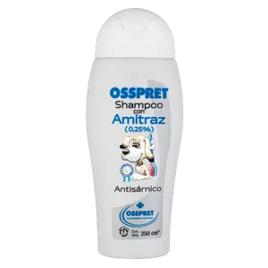 Osspret Shampoo amitraz, antiparasitarios externos, en el petshop Mecohue de Wilde