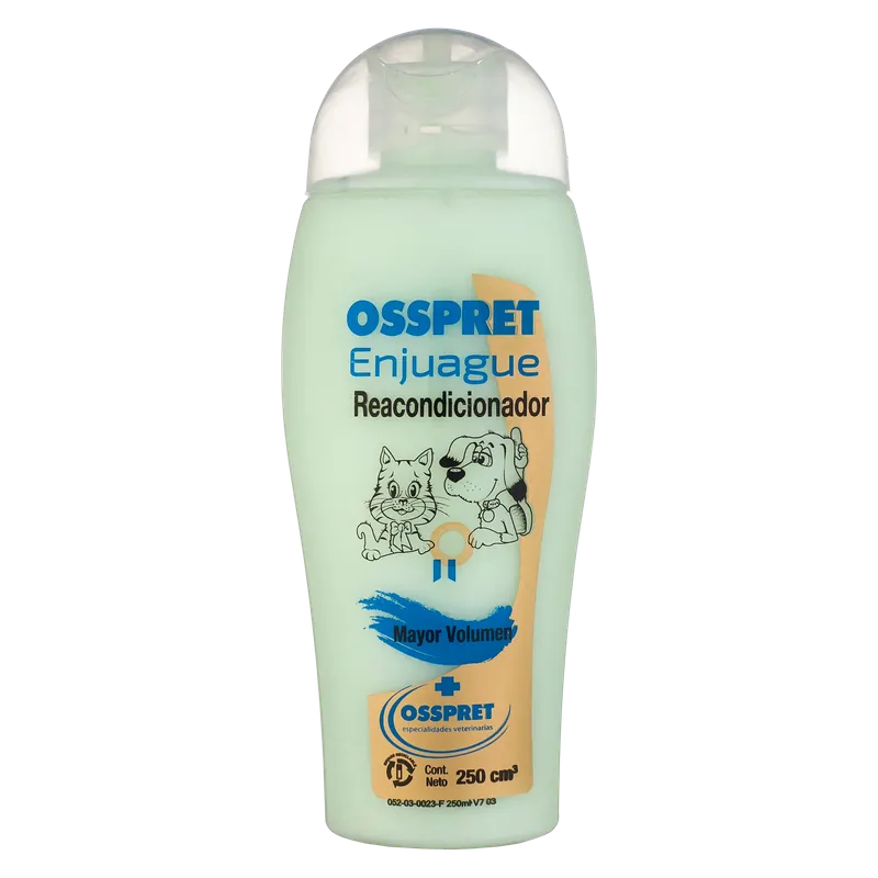 Osspret Shampoo enjuague, shampoo y acondicionadores, en el petshop Mecohue de Wilde