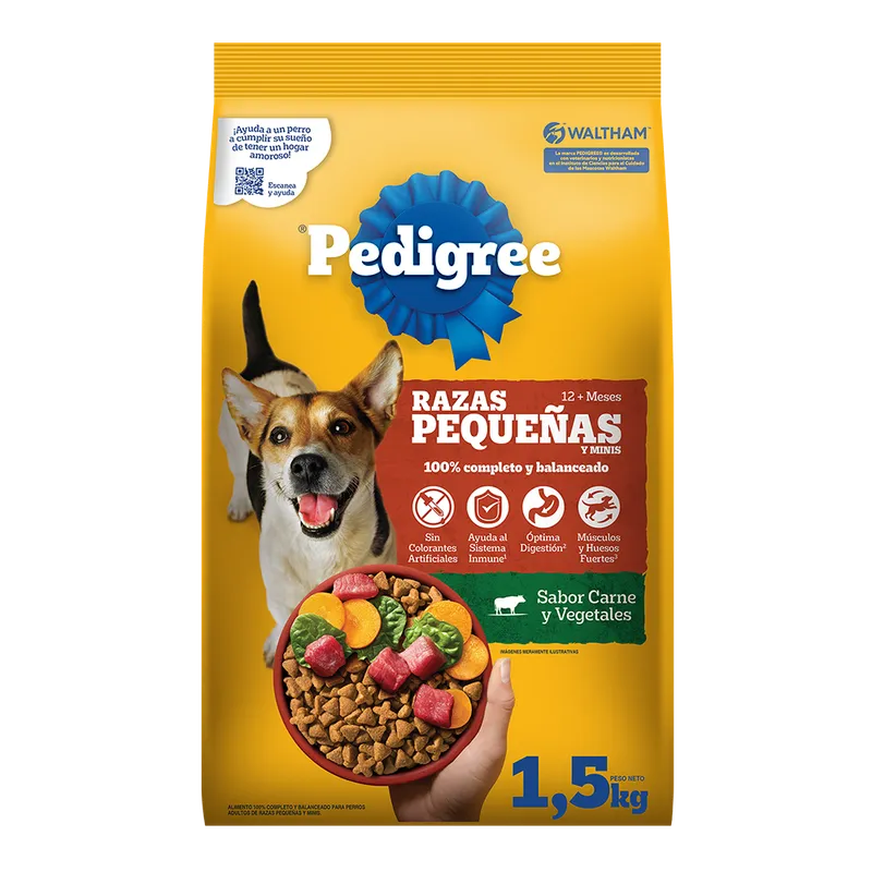 Pedigree Adulto Razas Pequeñas, alimento balanceado, en el petshop Mecohue de Wilde