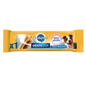 Pedigree Dentastix Razas Medianas, golosinas y snacks, en el petshop Mecohue de Wilde