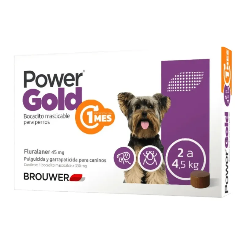 Power Gold, antiparasitarios externos, en el petshop Mecohue de Wilde