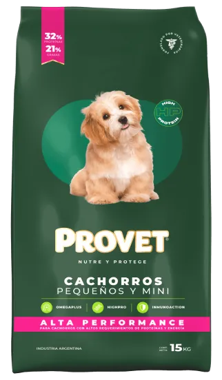 Provet Cachorro Mordida Pequeña, alimento balanceado, en el petshop Mecohue de Wilde