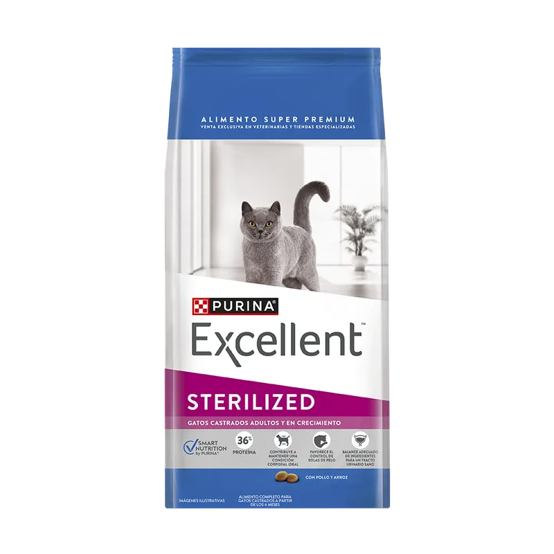 Excellent Gato Castrado de Purina, alimento balanceado, en el petshop Mecohue de Wilde