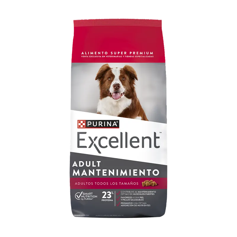 Excellent Maintenance Perro Adulto de Purina, alimento balanceado, en el petshop Mecohue de Wilde