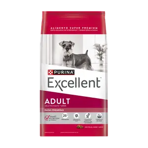 Excellent Perro Adulto Mordida Pequeña de Purina, alimento balanceado, en el petshop Mecohue de Wilde