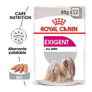 Royal Canin Exigent Perro Pouch, alimento húmedo (latas y pouch), en el petshop Mecohue de Wilde
