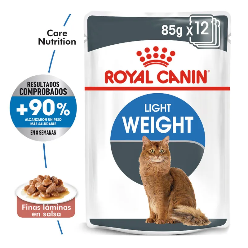 Royal Canin Light Weight Care Gato Pouch, alimento húmedo (latas y pouch), en el petshop Mecohue de Wilde