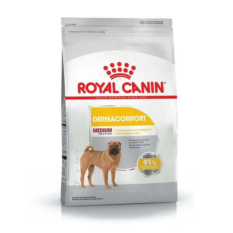 Royal Canin Medium Dermacomfort, alimento balanceado, en el petshop Mecohue de Wilde