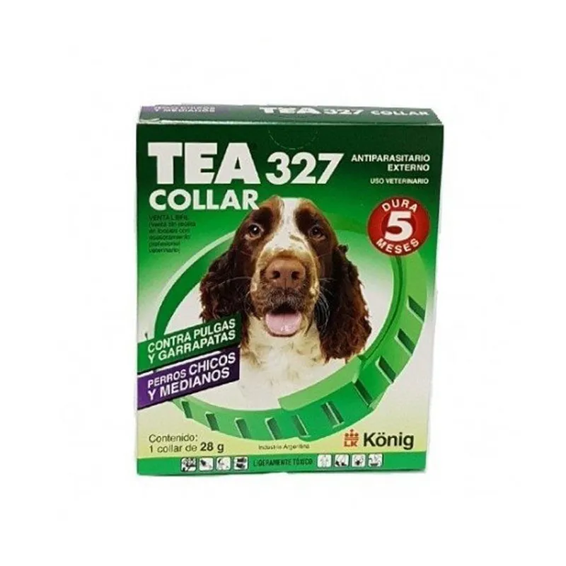 Tea 327 Collar antiparasitario para perros, antiparasitarios externos, en el petshop Mecohue de Wilde