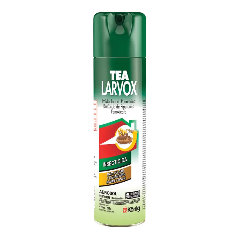Tea Larvox, antiparasitarios ambientales, en el petshop Mecohue de Wilde