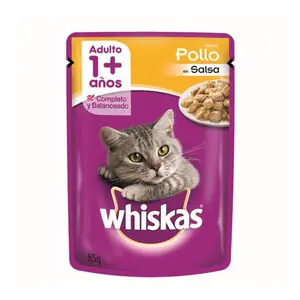 Whiskas pouch, alimento húmedo (latas y pouch), en el petshop Mecohue de Wilde
