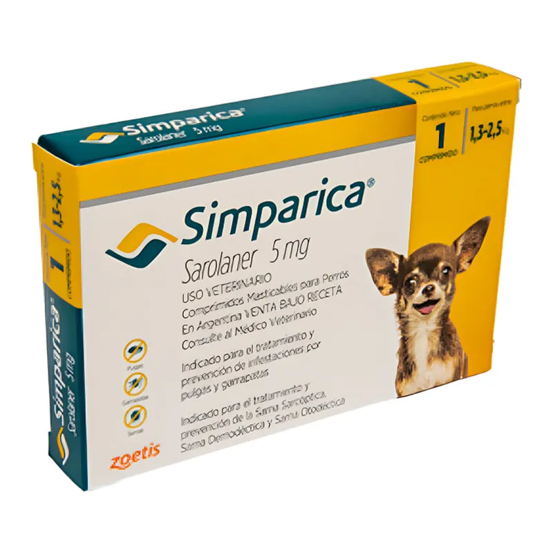 Simparica de Zoetis, antiparasitarios externos, en el petshop Mecohue de Wilde