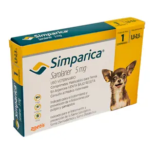 Simparica de Zoetis, antiparasitarios externos, en el petshop Mecohue de Wilde